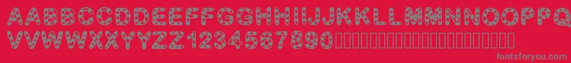 GaelleFont12 Font – Gray Fonts on Red Background