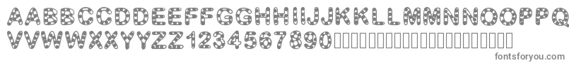 フォントGaelleFont12 – 白い背景に灰色の文字