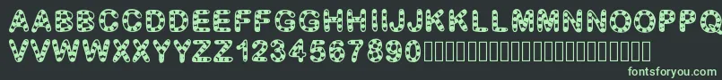 フォントGaelleFont12 – 黒い背景に緑の文字
