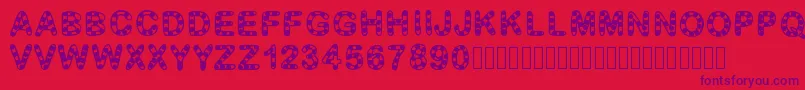 GaelleFont12 Font – Purple Fonts on Red Background