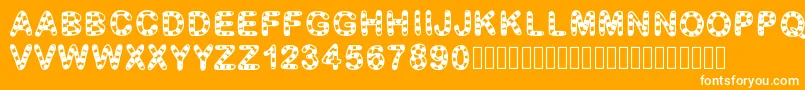 GaelleFont12 Font – White Fonts on Orange Background