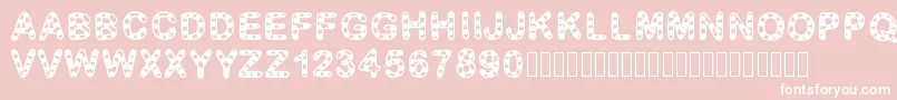 GaelleFont12 Font – White Fonts on Pink Background