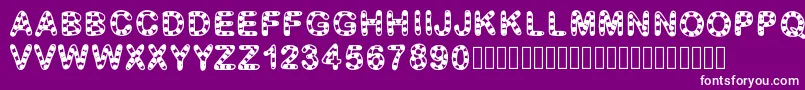 GaelleFont12 Font – White Fonts on Purple Background