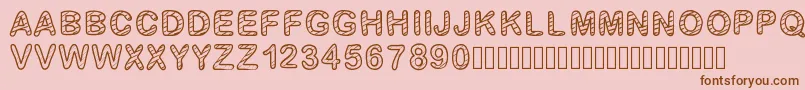 GaelleFont13 Font – Brown Fonts on Pink Background