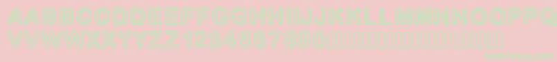 フォントGaelleFont13 – ピンクの背景に緑の文字