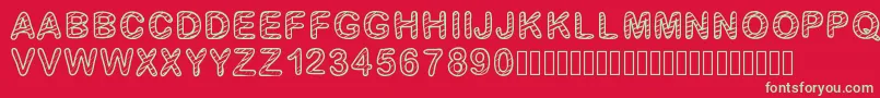 GaelleFont13 Font – Green Fonts on Red Background