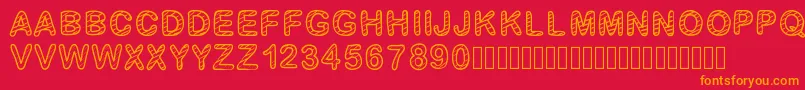 GaelleFont13 Font – Orange Fonts on Red Background