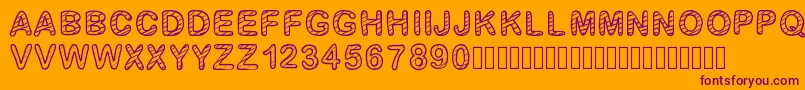 GaelleFont13 Font – Purple Fonts on Orange Background