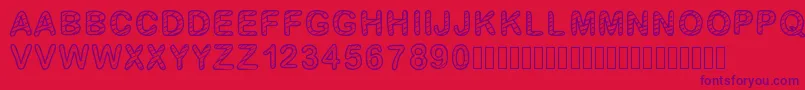 GaelleFont13 Font – Purple Fonts on Red Background