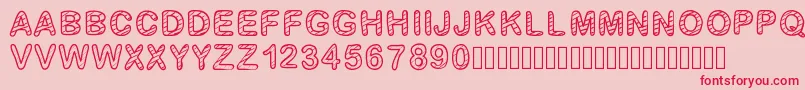 GaelleFont13-Schriftart – Rote Schriften auf rosa Hintergrund