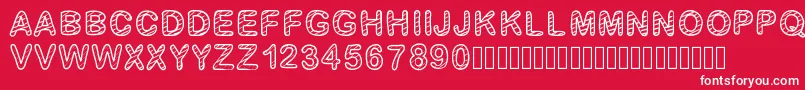 フォントGaelleFont13 – 赤い背景に白い文字