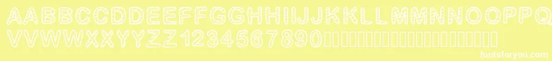 GaelleFont13 Font – White Fonts on Yellow Background