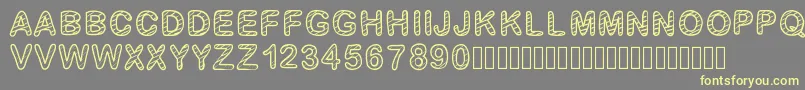 GaelleFont13 Font – Yellow Fonts on Gray Background