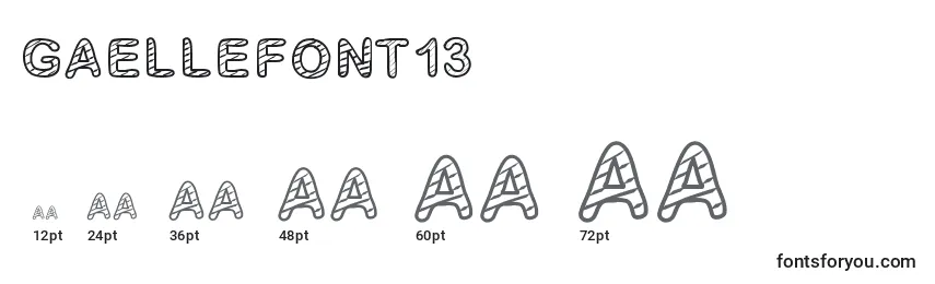 GaelleFont13 Font Sizes
