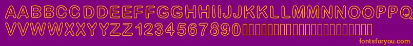 GaelleFont14 Font – Orange Fonts on Purple Background