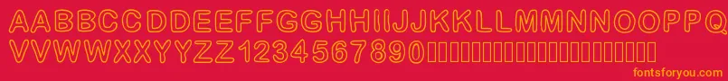 GaelleFont14 Font – Orange Fonts on Red Background