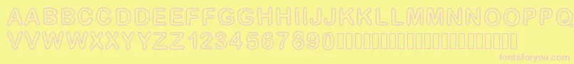 GaelleFont14 Font – Pink Fonts on Yellow Background