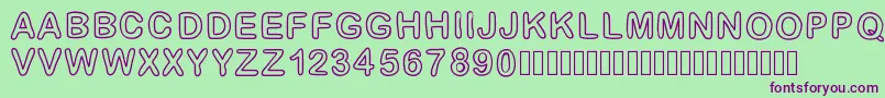 GaelleFont14 Font – Purple Fonts on Green Background