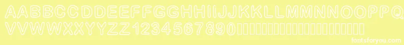 GaelleFont14 Font – White Fonts on Yellow Background