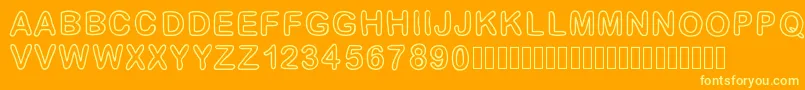 GaelleFont14 Font – Yellow Fonts on Orange Background