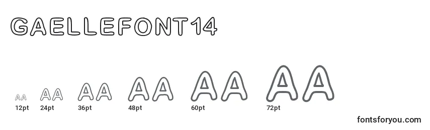 GaelleFont14 Font Sizes