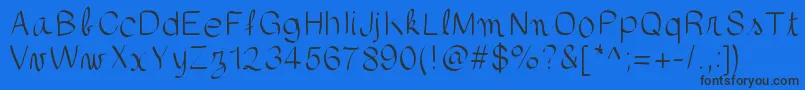 フォントgaellefont403 – 黒い文字の青い背景