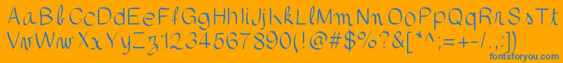 Шрифт gaellefont403 – синие шрифты на оранжевом фоне