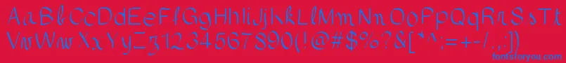 フォントgaellefont403 – 赤い背景に青い文字