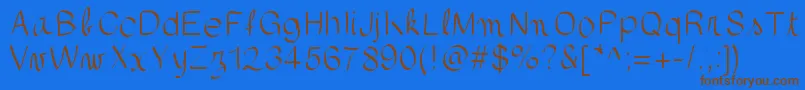 gaellefont403 Font – Brown Fonts on Blue Background