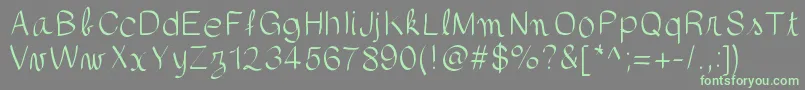 Шрифт gaellefont403 – зелёные шрифты на сером фоне