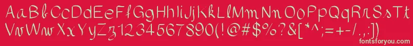 Шрифт gaellefont403 – зелёные шрифты на красном фоне