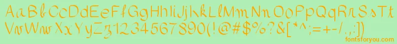 gaellefont403 Font – Orange Fonts on Green Background