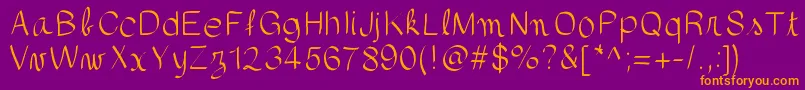 gaellefont403 Font – Orange Fonts on Purple Background