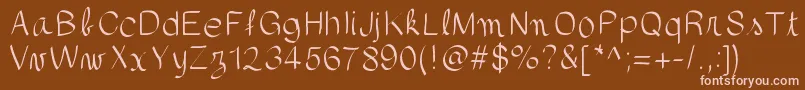 Шрифт gaellefont403 – розовые шрифты на коричневом фоне