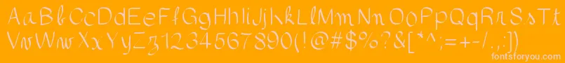 gaellefont403 Font – Pink Fonts on Orange Background