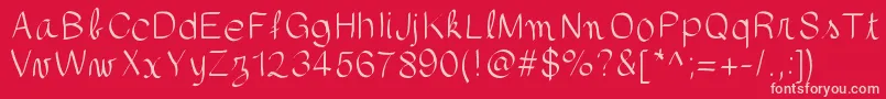 Шрифт gaellefont403 – розовые шрифты на красном фоне