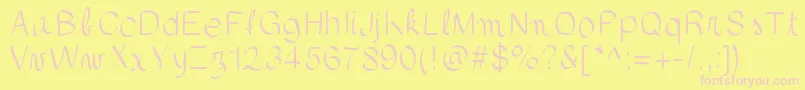 gaellefont403 Font – Pink Fonts on Yellow Background