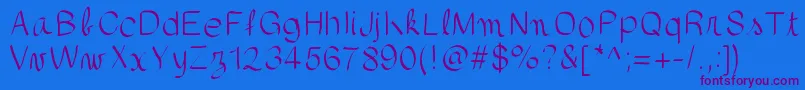 gaellefont403-fontti – violetit fontit sinisellä taustalla