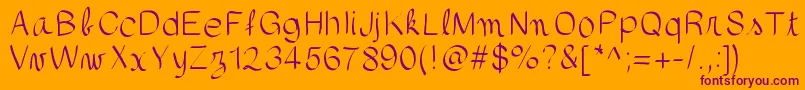 Шрифт gaellefont403 – фиолетовые шрифты на оранжевом фоне