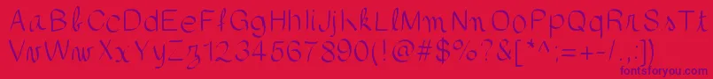 gaellefont403 Font – Purple Fonts on Red Background