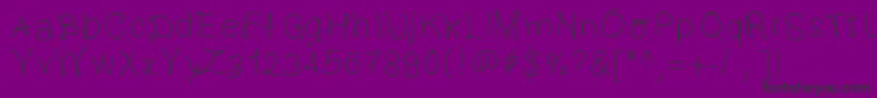 GaelleingFont-fontti – mustat fontit violetilla taustalla