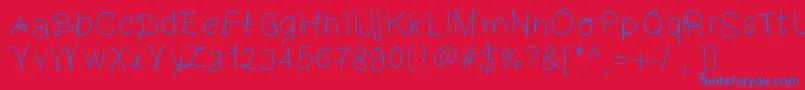 GaelleingFont Font – Blue Fonts on Red Background