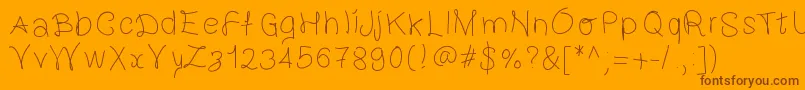 Подробнее о шрифте GaelleingFont Шрифт GaelleingFont – коричневые шрифты на оранжевом фоне