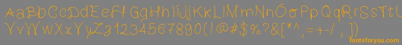 GaelleingFont Font – Orange Fonts on Gray Background