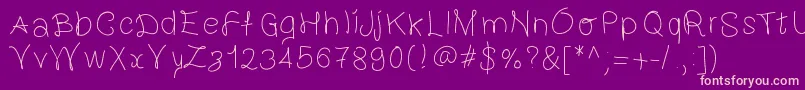 GaelleingFont Font – Pink Fonts on Purple Background