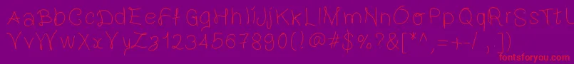 GaelleingFont Font – Red Fonts on Purple Background