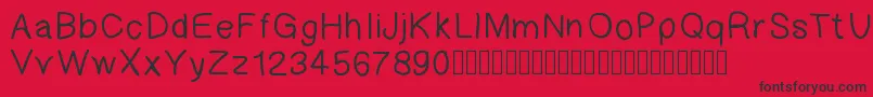 Gaelleingsletter Font – Black Fonts on Red Background