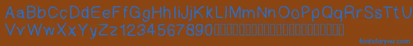 Gaelleingsletter Font – Blue Fonts on Brown Background