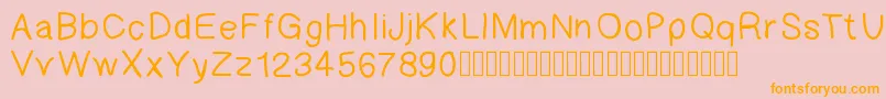 Gaelleingsletter Font – Orange Fonts on Pink Background