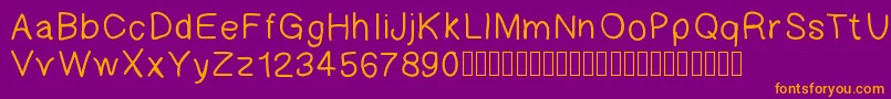 Gaelleingsletter Font – Orange Fonts on Purple Background